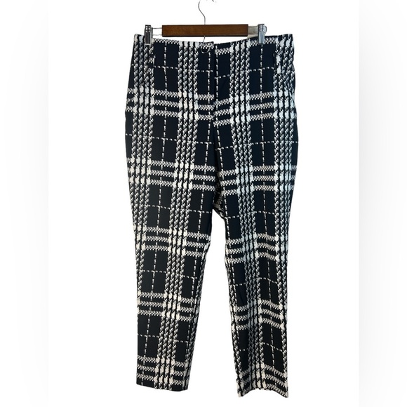 7th Avenue New York Company Womens Dress Pants Size 14 Plaid Black & White - Picture 3 of 4